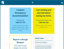 Tablet Screenshot of homelessdublin.ie